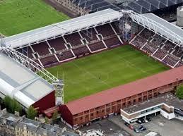 Tynecastle before the construction of the new Main Stand